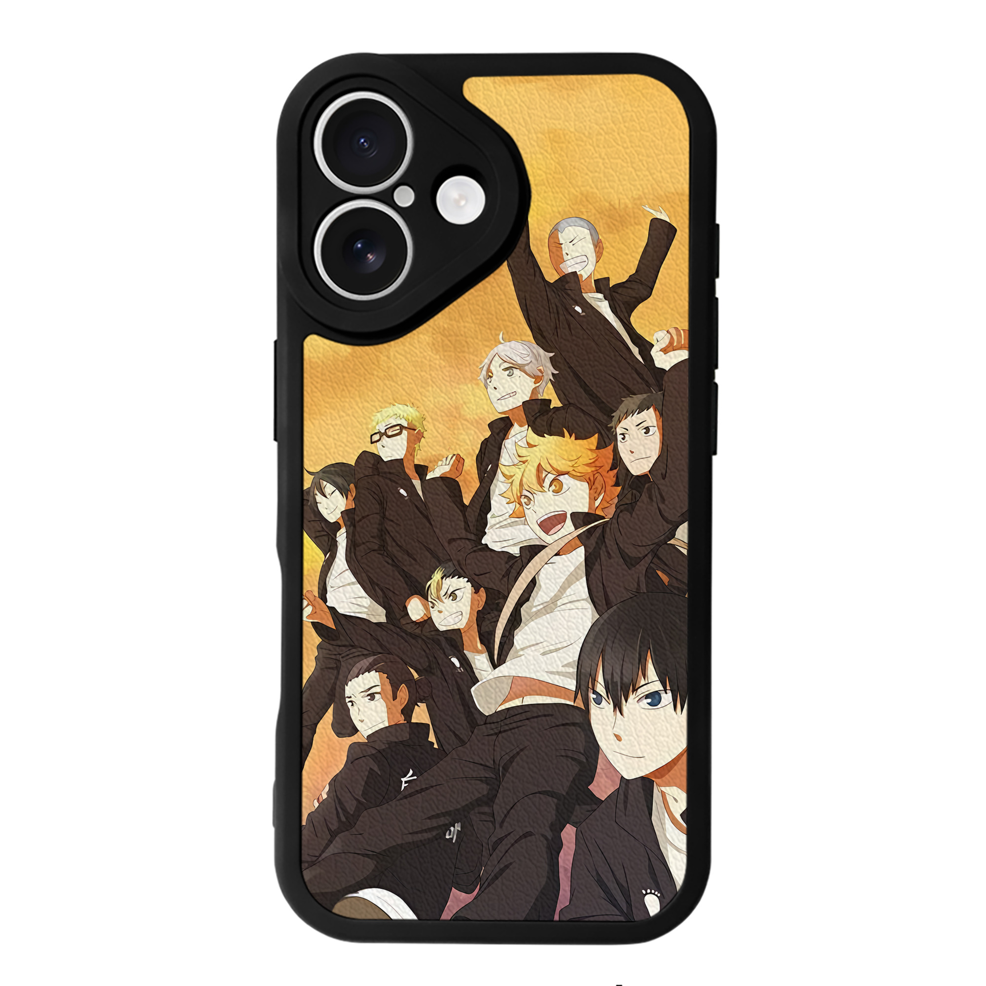 （画像用） ハイキュー!! Haikyu!! 【iPhone 16シリーズ対応】シリコンスマホケース（レザー調） 材質：シリコン